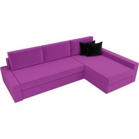 Угловой диван Лига диванов Версаль 29474 (правый, микровельвет, фиолетовый)