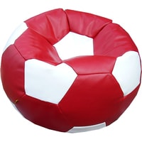 Кресло-мешок Мама рада! Мяч экокожа (томатный/белый, XL, smart balls)