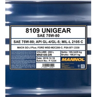 Трансмиссионное масло Mannol Unigear 75W-80 208л