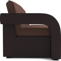 Диван Мебель-АРС Кармен-2 (рогожка/экокожа, коричневый/темно-коричневый)