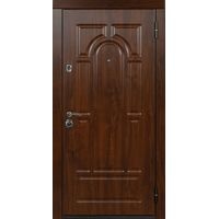Металлическая дверь Стальная Линия Магнат для дома 80У (дуб темный/дуб беленый)