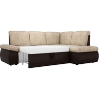 Угловой диван Mebelico Дискавери 60254 (бежевый/коричневый)
