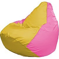 Кресло-мешок Flagman Груша Медиум Г1.1-257 (жёлтый/розовый)