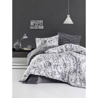 Постельное белье DO&CO Rozen (2-спальный с евро простыней, серый)