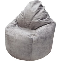 Кресло-мешок Bagland Комфорт Форте-Серый M (замша бельгиум-7001)