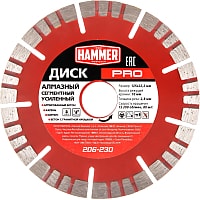 Отрезной диск алмазный  Hammer Pro 206-230