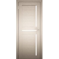 Межкомнатная дверь Юни Амати 18 80x200 (дуб беленый/матовое стекло)