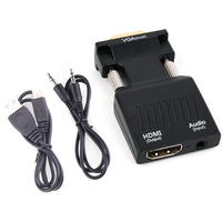 Адаптер USBTOP VGA - HDMI - jack 3.5 мм Pro Mini (черный)