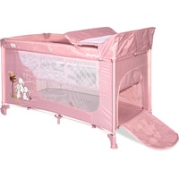 Манеж-кровать Lorelli Moonlight 2 Layers 2021 (pink)