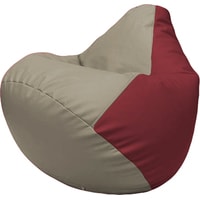 Кресло-мешок Flagman Груша Макси Г2.3-0221 (светло-серый/бордовый)