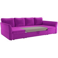 П-образный диван Лига диванов Гесен 29331 (микровельвет, фиолетовый)