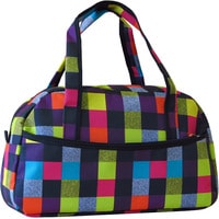 Дорожная сумка Xteam С323.5 (клетка, зеленый/фиолетовый)