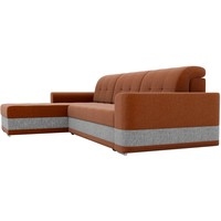 Угловой диван Mebelico Честер 61125 (левый, рогожка, коричневый/серый)
