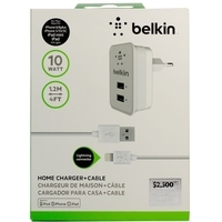 Сетевое зарядное Belkin Home Charge Lightning (белый)