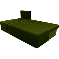 Угловой диван Mio Tesoro Берген левый (микровельвет, зеленый)