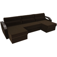 П-образный диван Лига диванов Форсайт 100810 (коричневый)