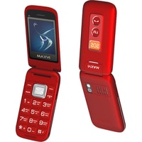 Кнопочный телефон Maxvi E5 (красный)