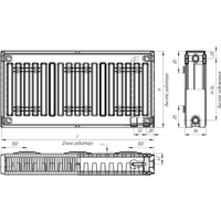 Стальной панельный радиатор Лидея ЛК 21-522 тип 21 500x2200