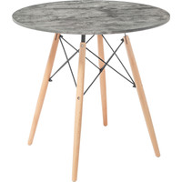 Кухонный стол Mio Tesoro ST-001Ф80 (серый бетон/дерево)