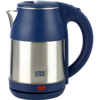 Электрический чайник HomeStar HS-1034 (стальной/синий)