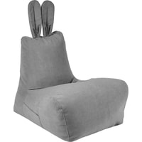 Кресло-мешок Мама рада! Зайчишка с подушкой (серый, L, smart balls)