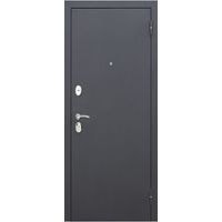 Металлическая дверь ЮрСталь Гарда 205x96 8мм (черный муар/белый ясень, правый)