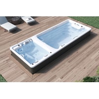 Композитный бассейн Aquavia Spa Duo Swimspa 575x230 (белый/synthetic grey)