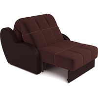 Кресло-кровать Мебель-АРС Аккордеон Барон (микровелюр/экокожа, шоколад/коричневый)
