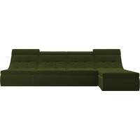 Модульный диван Лига диванов Холидей люкс 105563 (микровельвет, зеленый)