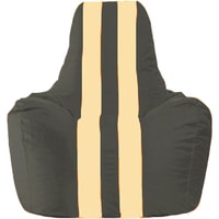 Кресло-мешок Flagman Спортинг С1.1-471 (чёрный/светло-бежевый)