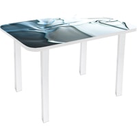 Кухонный стол Solt №97 120x80 (кромка белая/ноги белые)