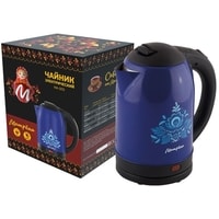 Электрический чайник Матрена MA-005 (стальной/синий гжель)