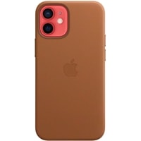 Чехол для телефона Apple MagSafe Leather Case для iPhone 12 mini (золотисто-коричневый)