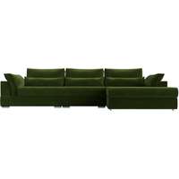 Угловой диван Mebelico Пекин Long 115434 (правый, микровельвет, зеленый)