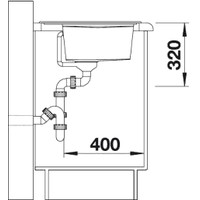 Кухонная мойка Blanco Zenar 45 S (серый беж, левая) [519269]