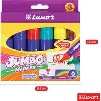Фломастеры Luxor Jumbo 6190/Box (6цв)