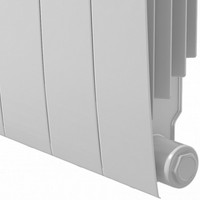 Биметаллический радиатор Royal Thermo BiLiner Bianco 350 (14 секций, с монтажным комплектом и угловыми кранами)