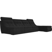 Модульный диван Лига диванов Холидей люкс 105560 (велюр, черный)