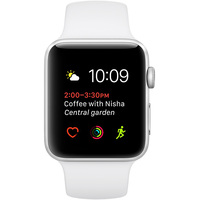 Умные часы Apple Watch Series 2 38mm Silver with White Sport Band [MNNW2]