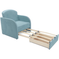 Кресло-кровать Мебель-АРС Малютка (велюр, голубой Luna 089)