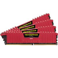 Оперативная память Corsair Vengeance LPX Red 4x4GB DDR4 PC4-19200 [CMK16GX4M4A2400C14R]
