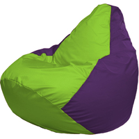 Кресло-мешок Flagman Груша Г2.1-155 (салатовый/фиолетовый)