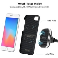 Чехол для телефона Pitaka MagEZ Case Pro для iPhone 8 (twill, черный/серый)
