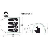 Треккинговая палатка Jungle Camp Forester 4 (камуфляж)