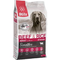 Сухой корм для собак Blitz Sensitive Adult All Breeds Beef & Rice (с говядиной и рисом) 2 кг