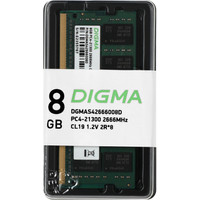 Оперативная память Digma 8ГБ DDR4 SODIMM 2666 МГц DGMAS42666008D в Могилеве