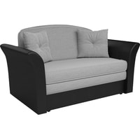 Диван Мебель-АРС Малютка №2 (рогожка/экокожа, серый/черный)