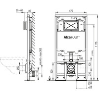 Инсталляция для унитаза Alcaplast A1101B/1200