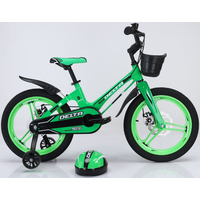 Детский велосипед Delta Prestige 18 2023 (зеленый, диски, шлем)