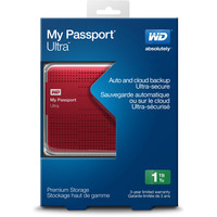 Внешний накопитель WD My Passport Ultra 1TB Red (WDBZFP0010BRD)